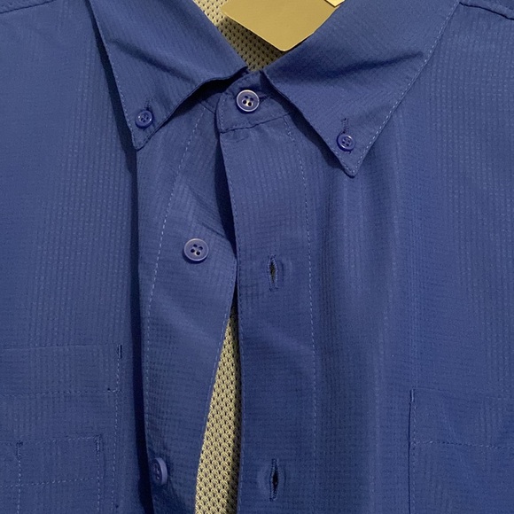 Pro Edge by Knights Apparel Men’s Jayhawks Short Sleeve Button Down Shirt - Picture 2 of 10